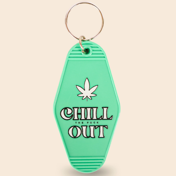 MOTEL TAG KEYCHAIN - CHILL THE FUCK OUT