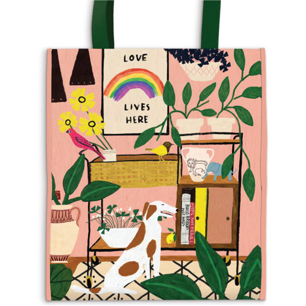 LOVE LIVES HERE TOTE BAG