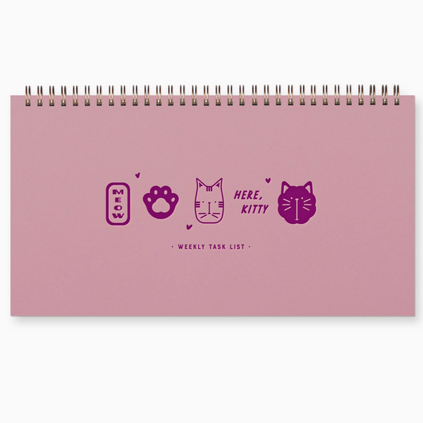 UNDATED WEEKLY PLANNER - HERE KITTY KITTY