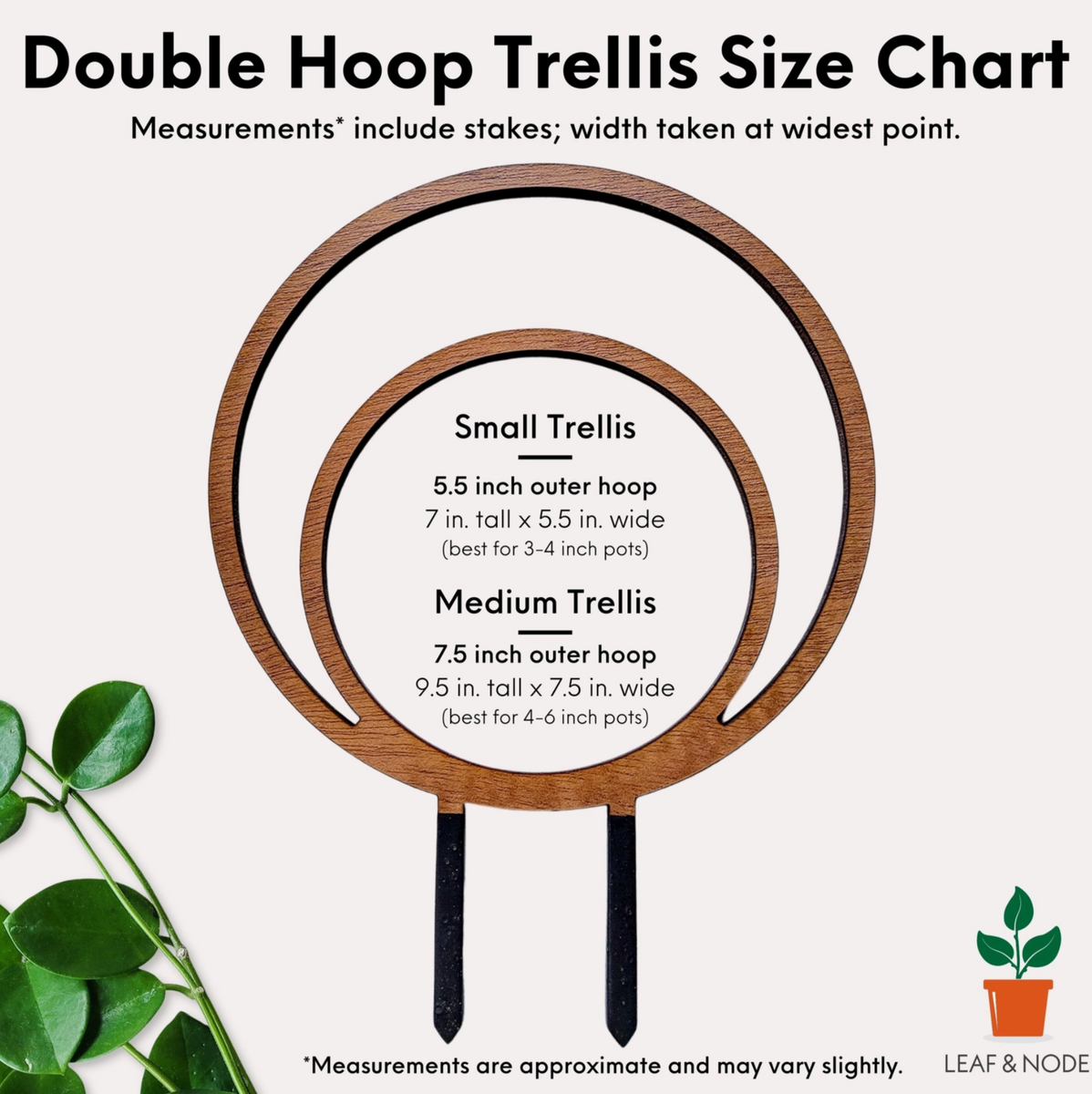hoop plant trellis Wood Plant Trellis