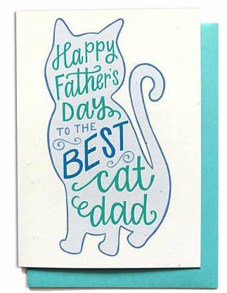 BEST CAT DAD FATHER'S DAY CARD