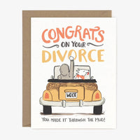 CONGRATS ON YOUR DIVORCE CARD