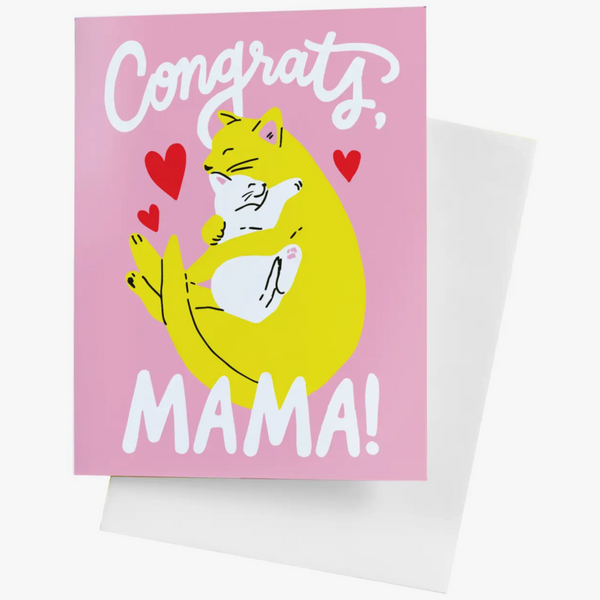 KITTY CONGRATS MAMA NEW BABY CARD