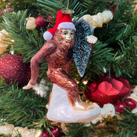 Glass Ornament - Bigfoot Santa