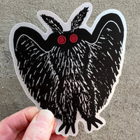Silvery Mothman Sticker