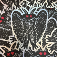 Silvery Mothman Sticker