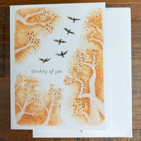 THINKING OF YOU FOREST BIRDS CARD
