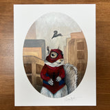 SQUIRREL IN SPIDERMAN COSPLAY PRINT