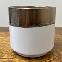 Bronze Rim Ceramic Planter