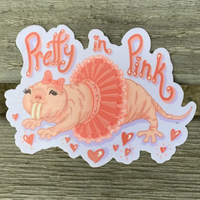 Pretty In Pink Naked Mole Rat Sticker