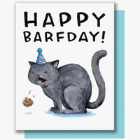 CAT HAPPY BARFDAY CARD