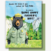 PARK RANGER BEAR FATHER'S DAY CARD