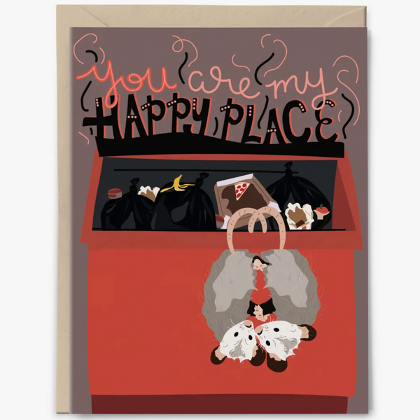 HAPPY PLACE OPOSSUMS DUMPSTER CARD