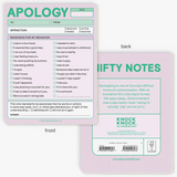 NIFTY NOTES - APOLOGY
