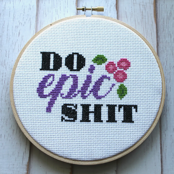 DO EPIC SHIT COUNTED CROSS-STITCH KIT