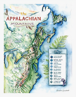ROSALIE HAIZLETT  PRINT - APPALACHIAN MOUNTAINS MAP