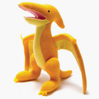 KNITTED YELLOW PTERODACTYL PLUSH TOY