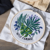 WILD FEMINIST PLANTS EMBROIDERY KIT