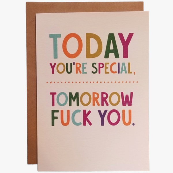 Today You're Special Birthday Card