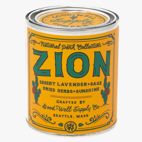 NATIONAL PARK CANDLE - 1/2 PINT ZION