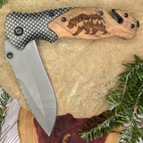 Bear With Mountains Knife