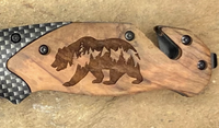 Bear With Mountains Knife