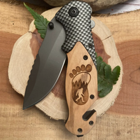 Bigfoot Footprint With Trees Knife