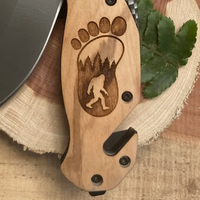 Bigfoot Footprint With Trees Knife