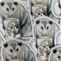 OPOSSUM SCREAMING MUG STICKER