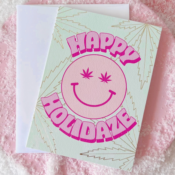 WEED HAPPY HOLIDAZE CARD