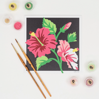 MINI PAINT BY NUMBERS KIT - HIBISCUS