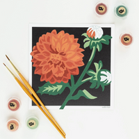 MINI PAINT BY NUMBERS KIT - DAHLIAS