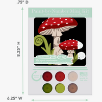 MINI PAINT BY NUMBERS KIT - FLY AGARIC MUSHROOMS