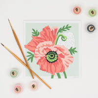MINI PAINT BY NUMBERS KIT - POPPIES