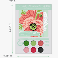 MINI PAINT BY NUMBERS KIT - POPPIES