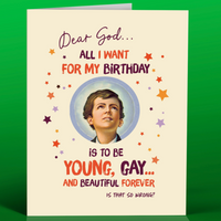 YOUNG GAY + BEAUTIFUL BIRTHDAY CARD