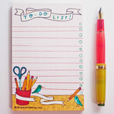 ART SUPPLIES BIRDIE TO DO LIST NOTEPAD