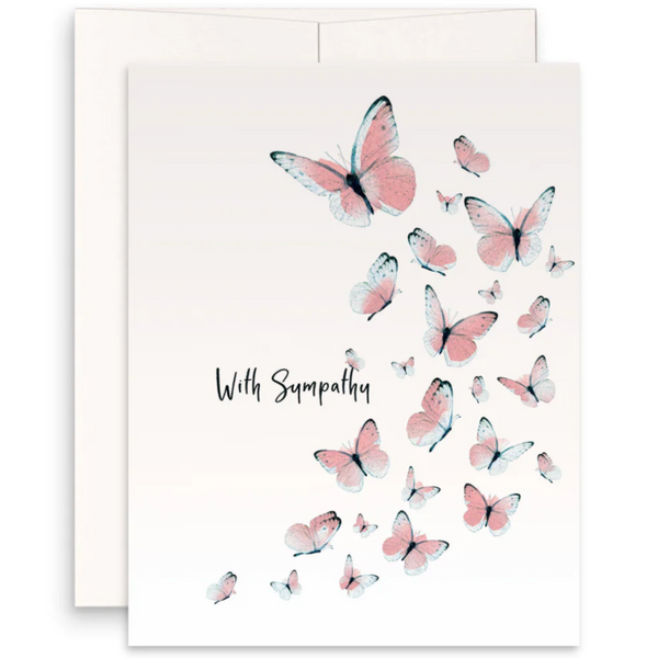 BUTTERFLIES WITH SYMPATHY CARD