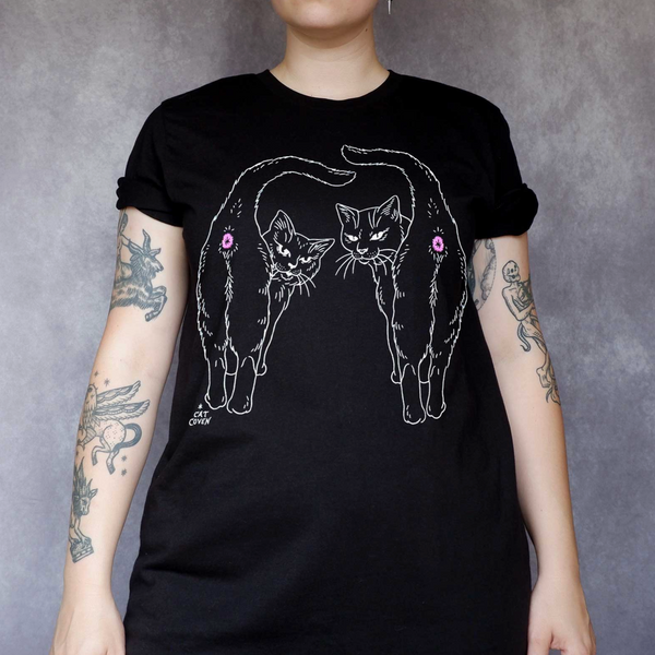 DOUBLE TROUBLE CAT BUTTS SHIRT