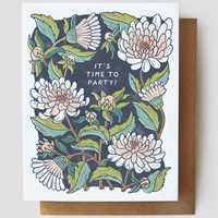 DAHLIAS IT'S TIME TO PARTY CARD