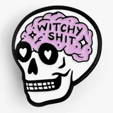 WITCHY SHIT SKULL ENAMEL PIN