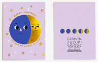 Moon Phases Birthday Card