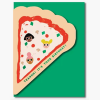 PIZZA SHAPED BIRTHDAY CARD