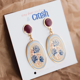 FLORAL CAMEO EARRINGS