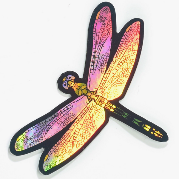 HOLOGRAPHIC DRAGONFLY STICKER