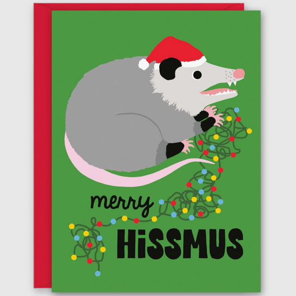 OPOSSUM MERRY HISSMUS HOLIDAY CARD