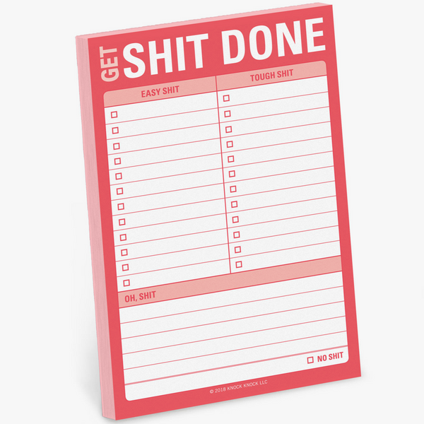GET SHIT DONE GREAT BIG STICKY NOTEPAD
