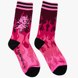 PINK HOT AS HECK DEVIL SOCKS