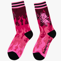 PINK HOT AS HECK DEVIL SOCKS