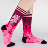 PINK HOT AS HECK DEVIL SOCKS